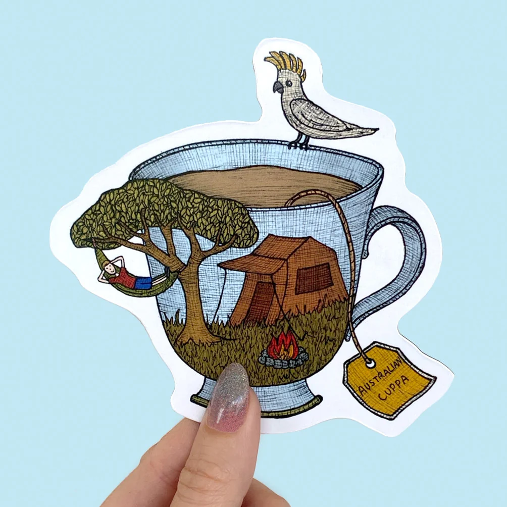 Camping Teacup Magnet thumbnail 3