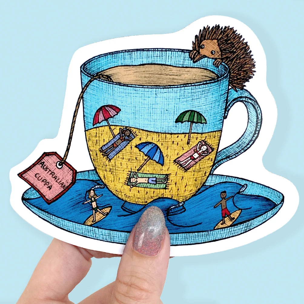 Beach Teacup Magnet thumbnail 4