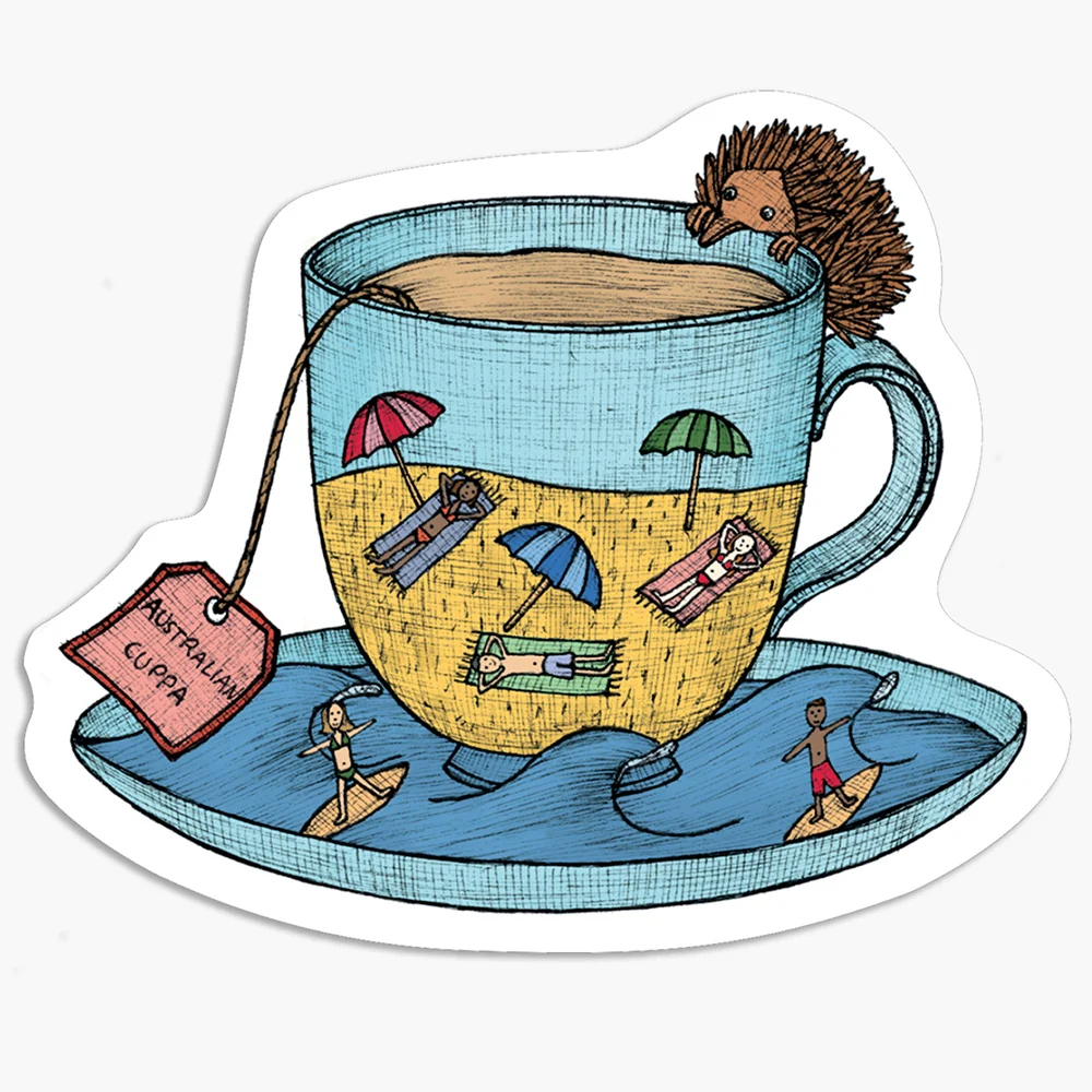 Beach Teacup Magnet thumbnail 0