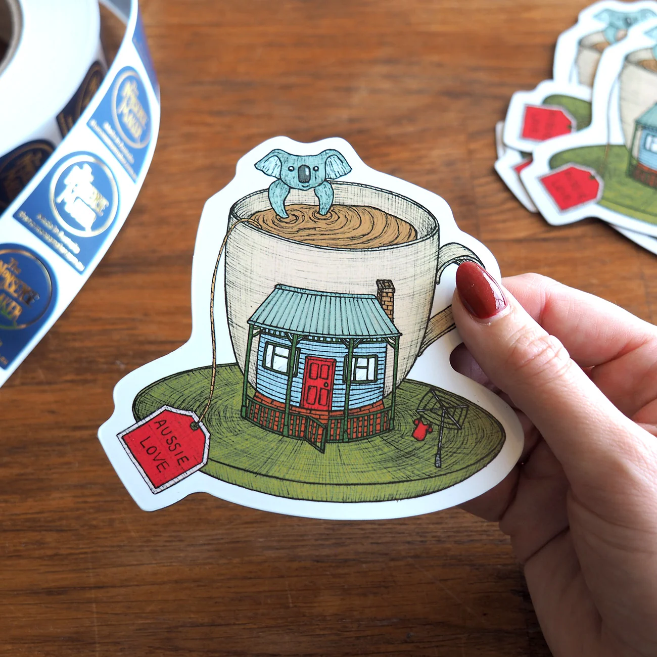 Koala Teacup Magnet thumbnail 1