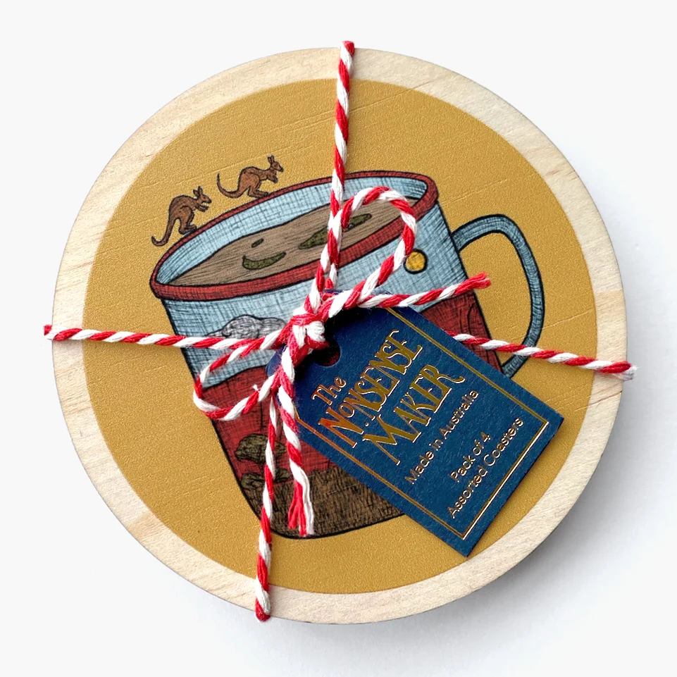 Aussie Teacups Coasters (Pack of 4)