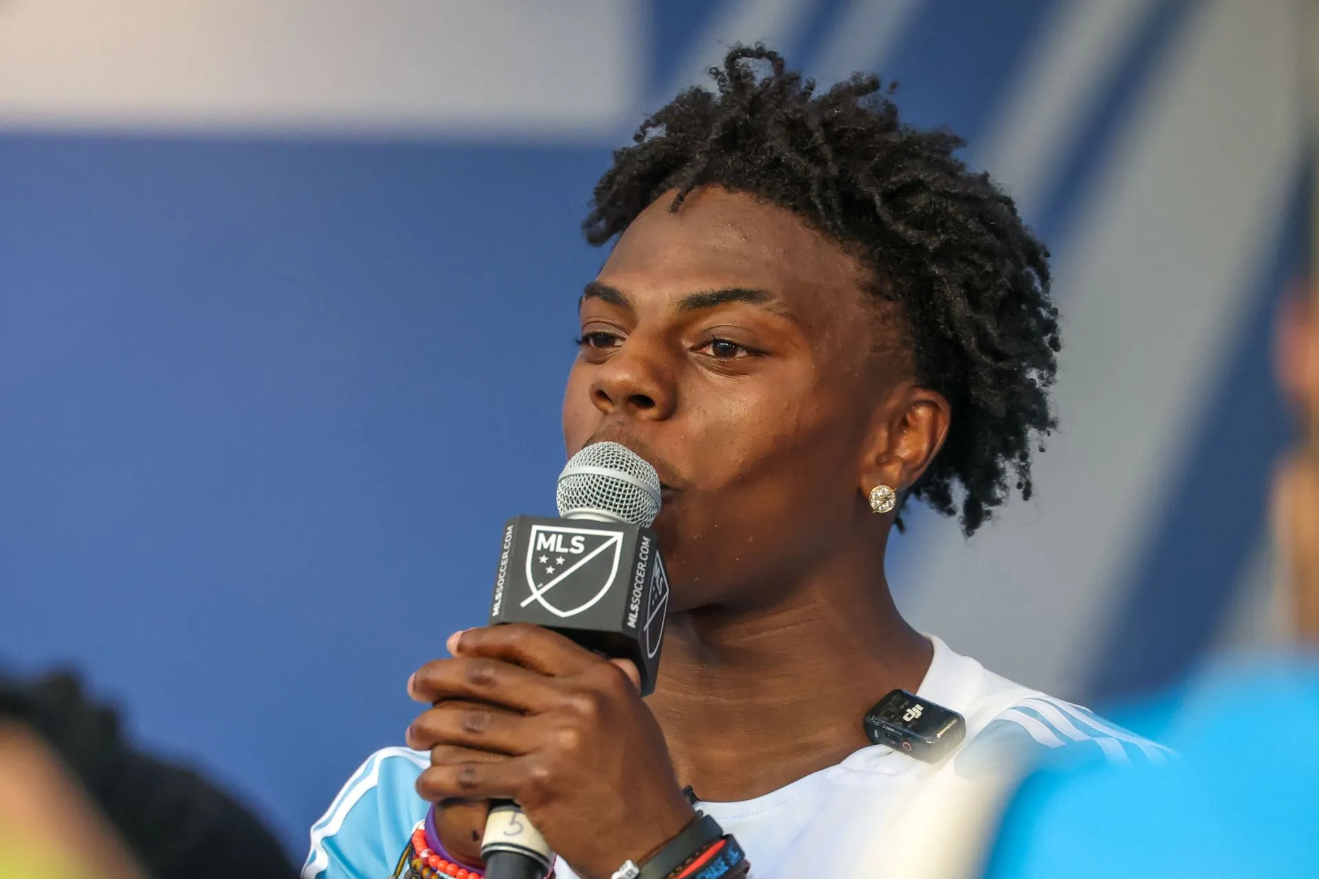 iShowSpeed reacting during a live stream