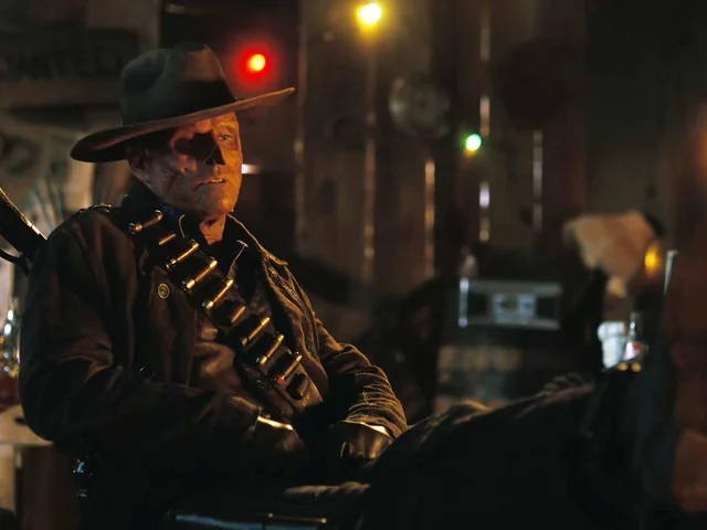 The Ghoul looking at a postcard for Colorado in Fallout Season 2.