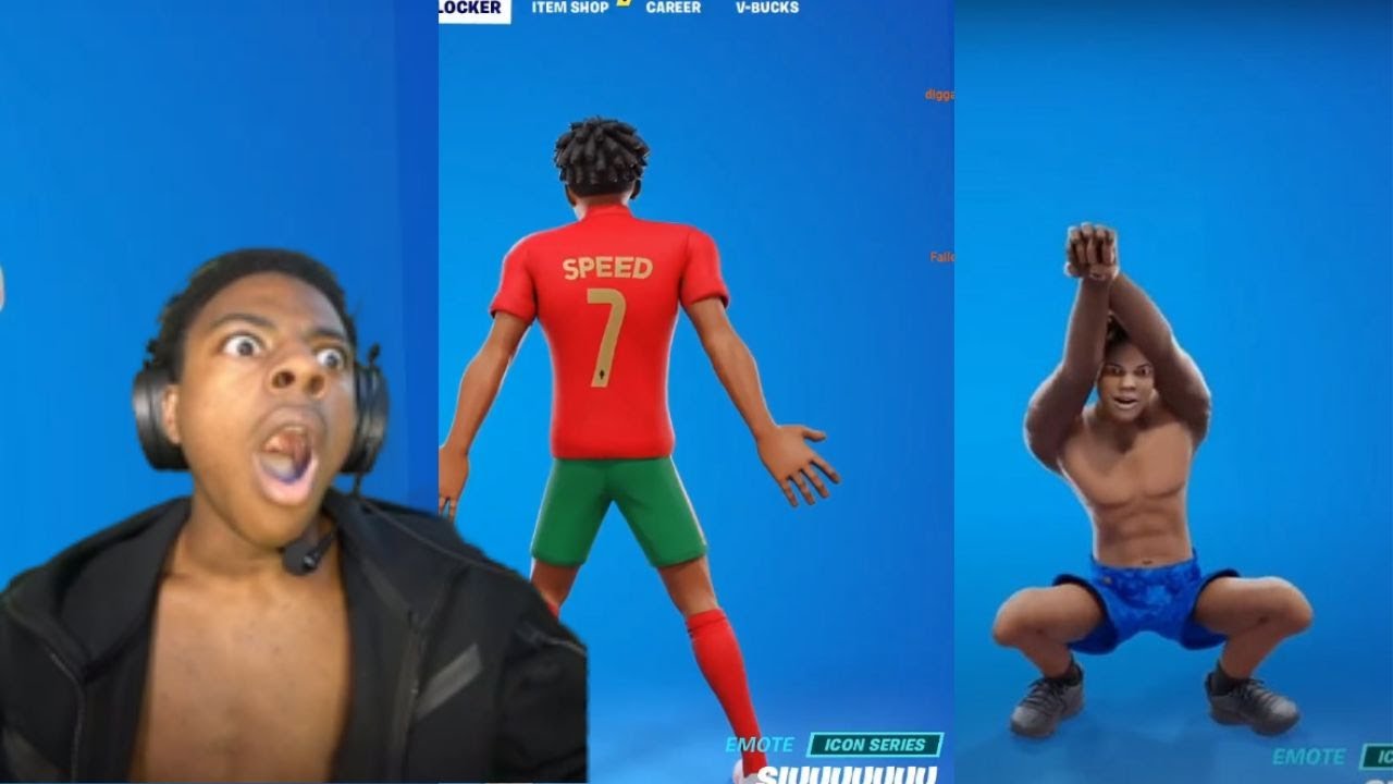 iShowSpeed with Fortnite logo