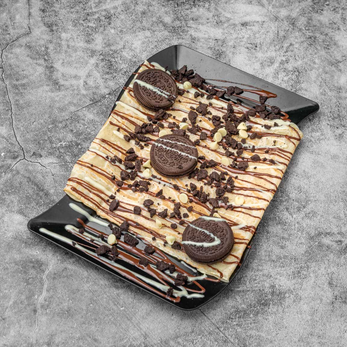 Chocolate and banana crepe