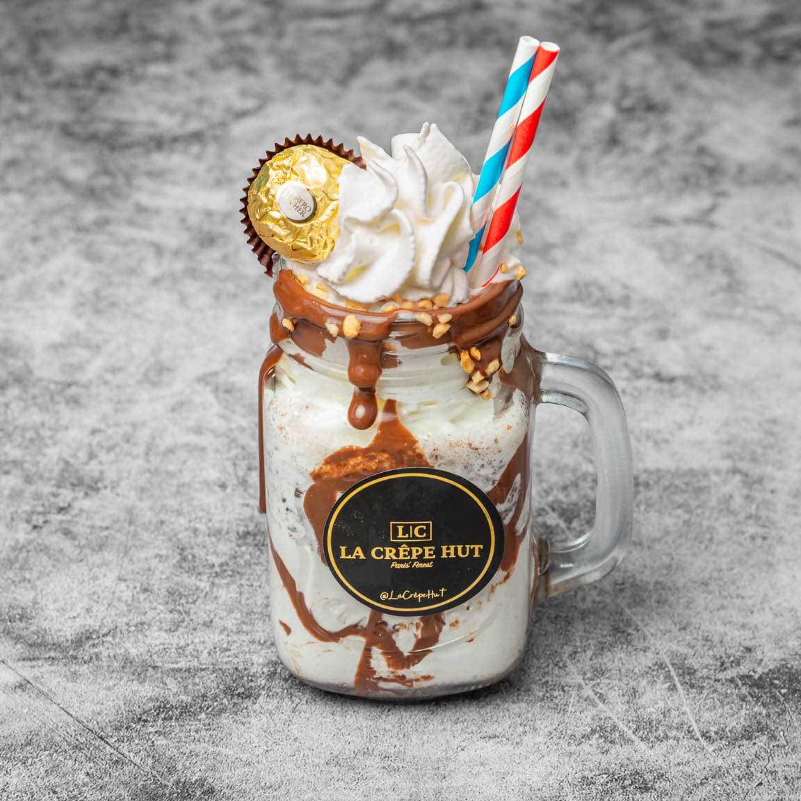 Crepe being prepared