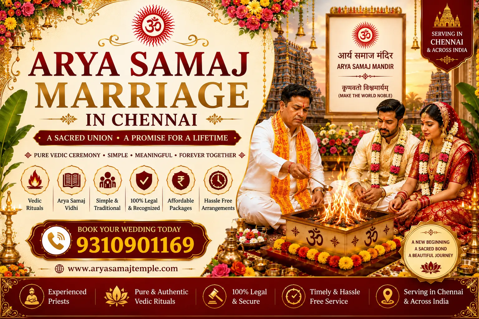 Sacred Vedic Wedding Havan in Guindy - Traditional Arya Samaj Marriage Rituals