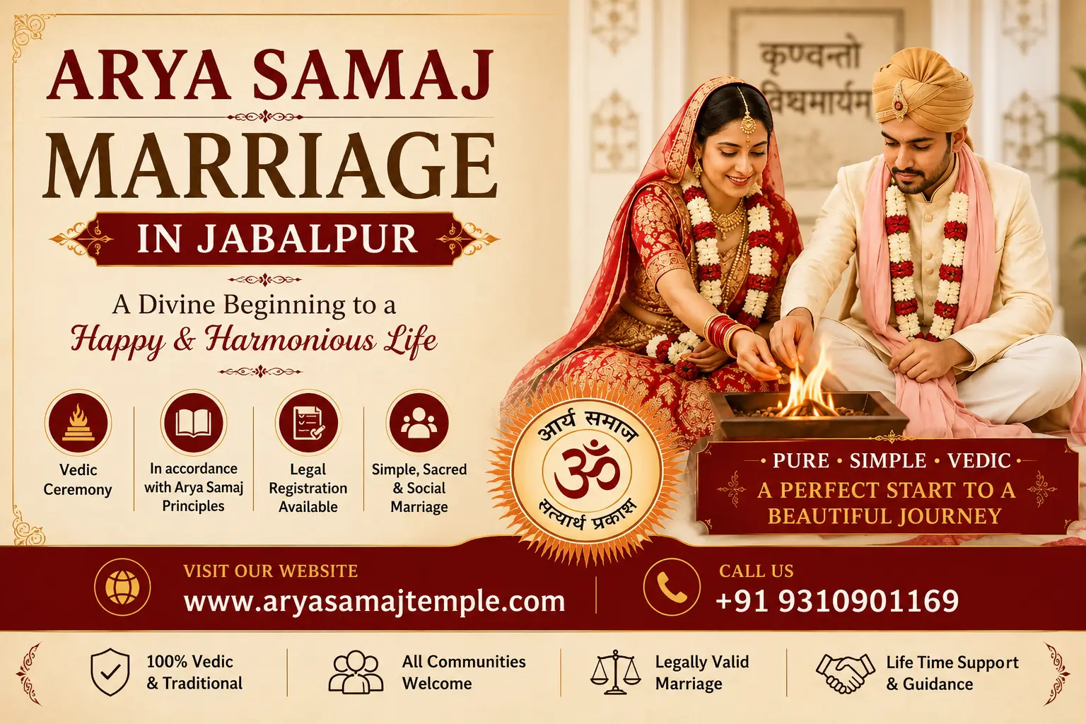 Verified Arya Samaj Marriage in Wright Town, Jabalpur