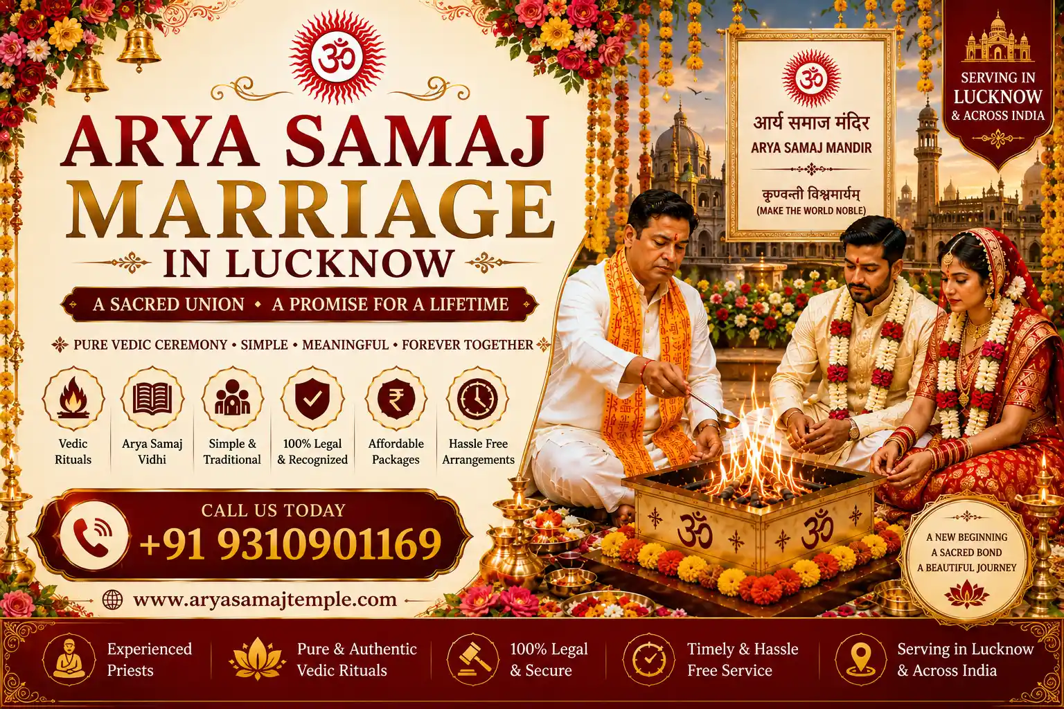 Sacred Vedic Wedding Havan in Rajajipuram - Traditional Arya Samaj Marriage Rituals