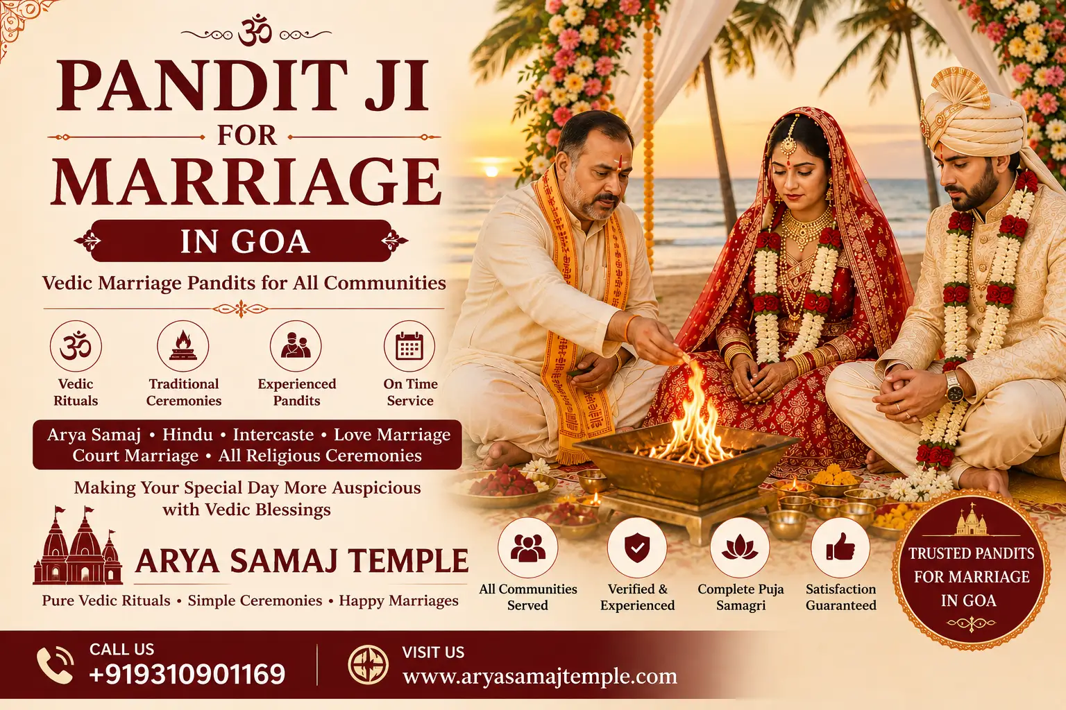 Pandit Ji for Marriage Poster in Goa