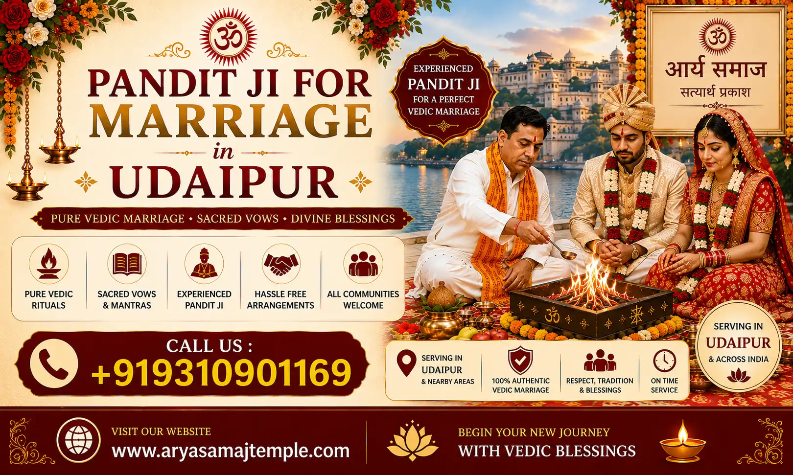 Pandit Ji for Marriage Poster in Udaipur