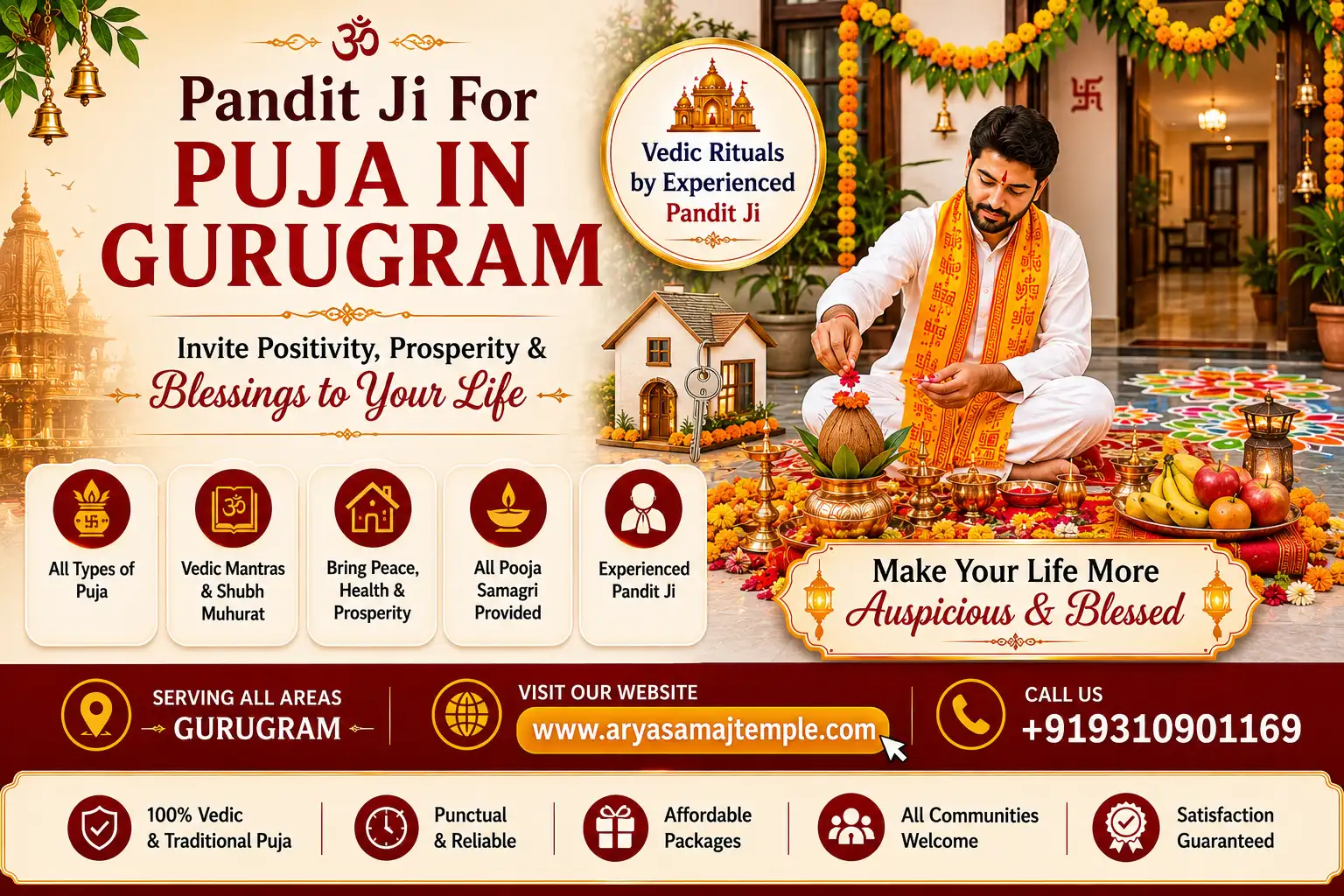 Pandit Ji For Puja Poster in Gurugram