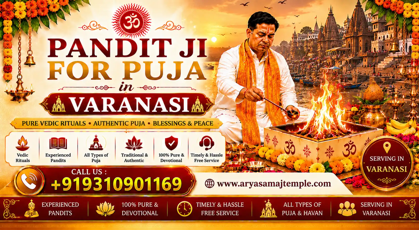 Pandit Ji For Puja in Varanasi Poster