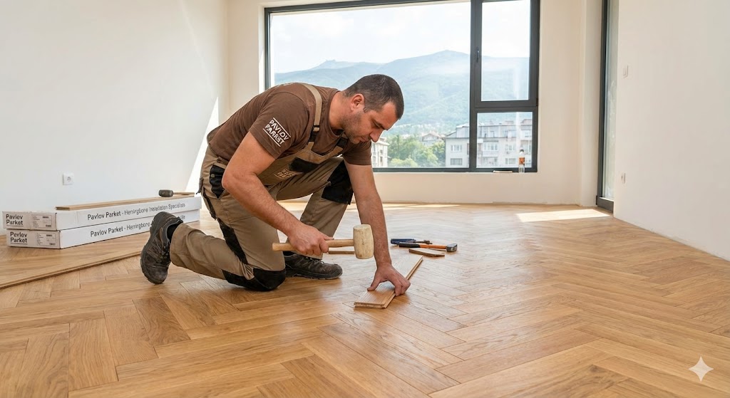 Монтаж на „Рибена кост“ в София: Защо да изберете Павлов Паркет?