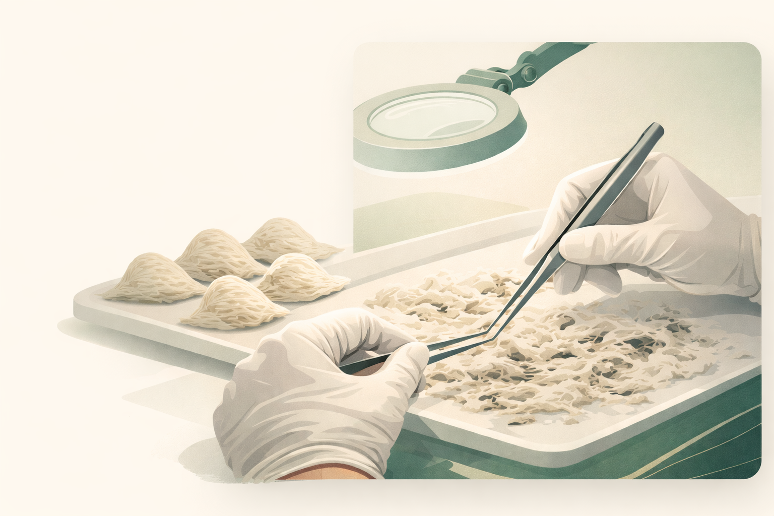 Nghệ nhân tỉ mỉ làm sạch tổ yến thô