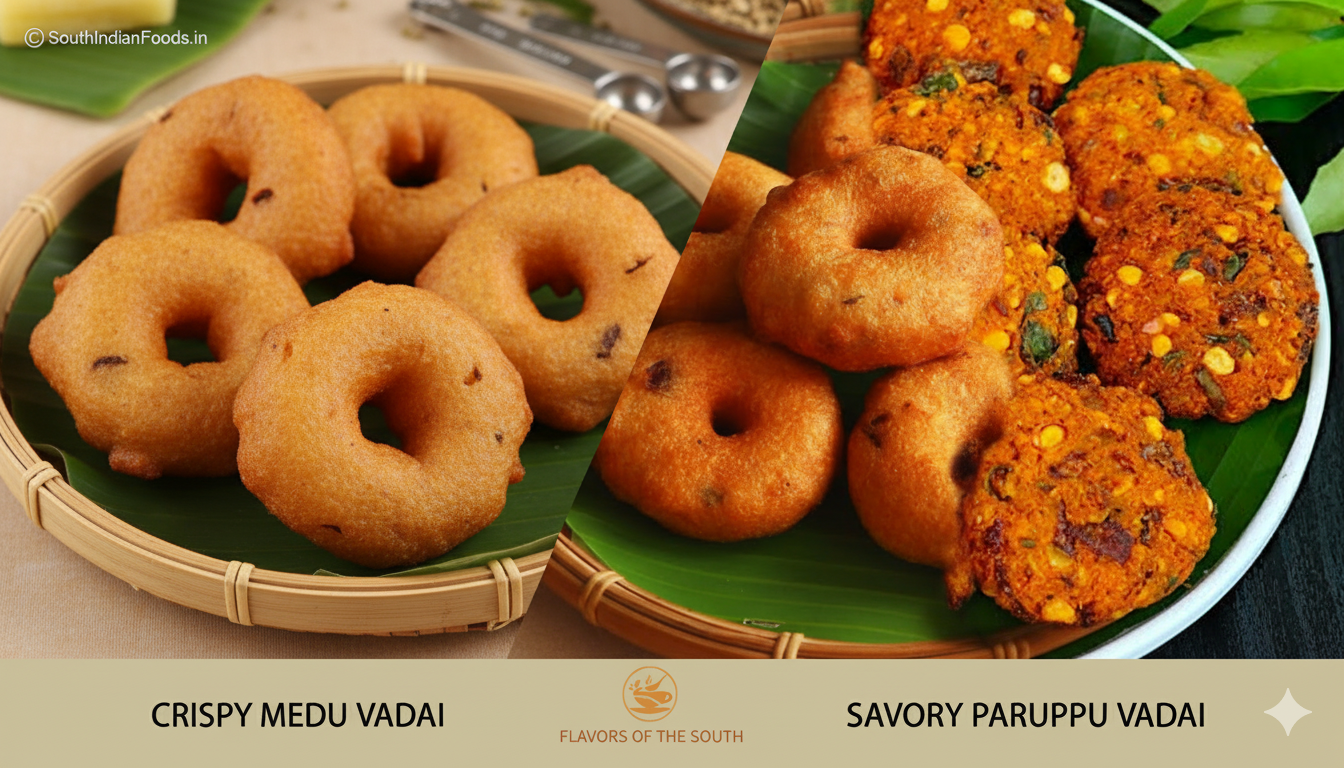 Medu Vada and Parupu Vada