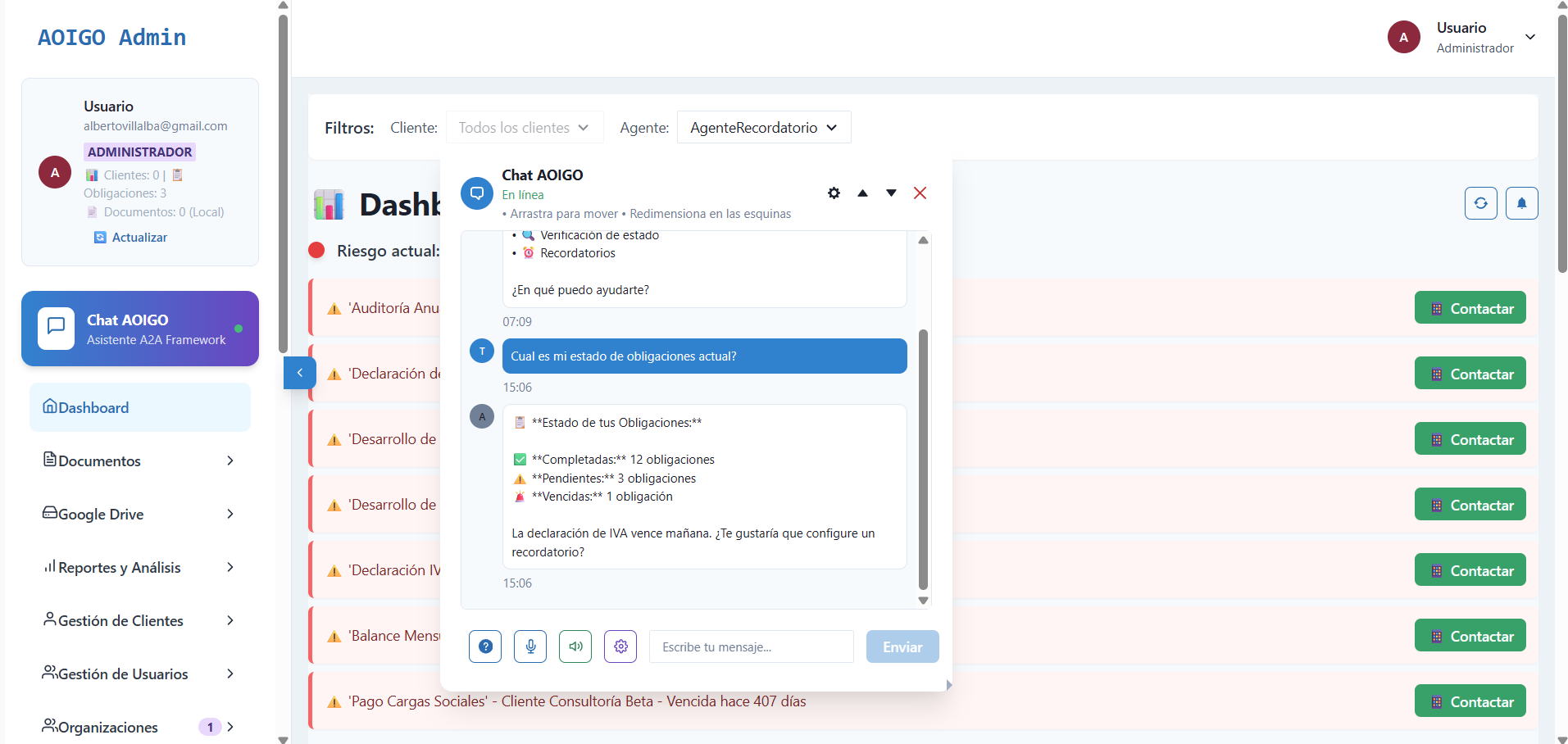 Una imagen de la interfaz de AYOGO.
