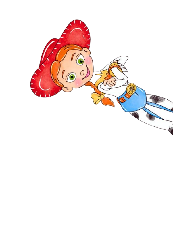 Jessie saludando en el pie de página