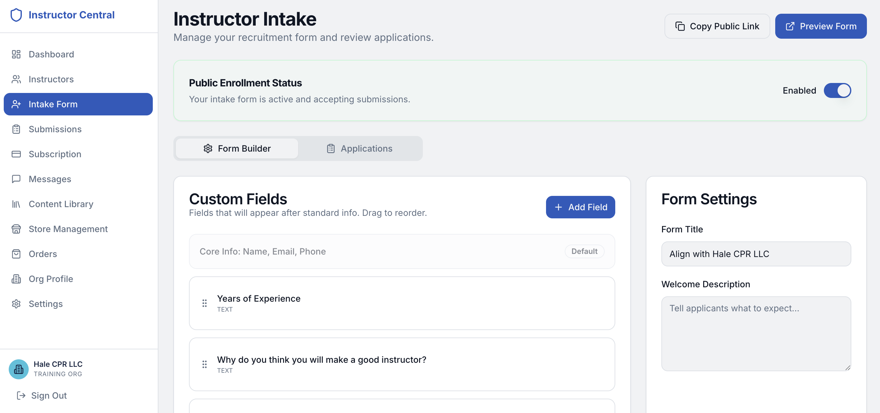 Custom Intake Forms with Personal Links