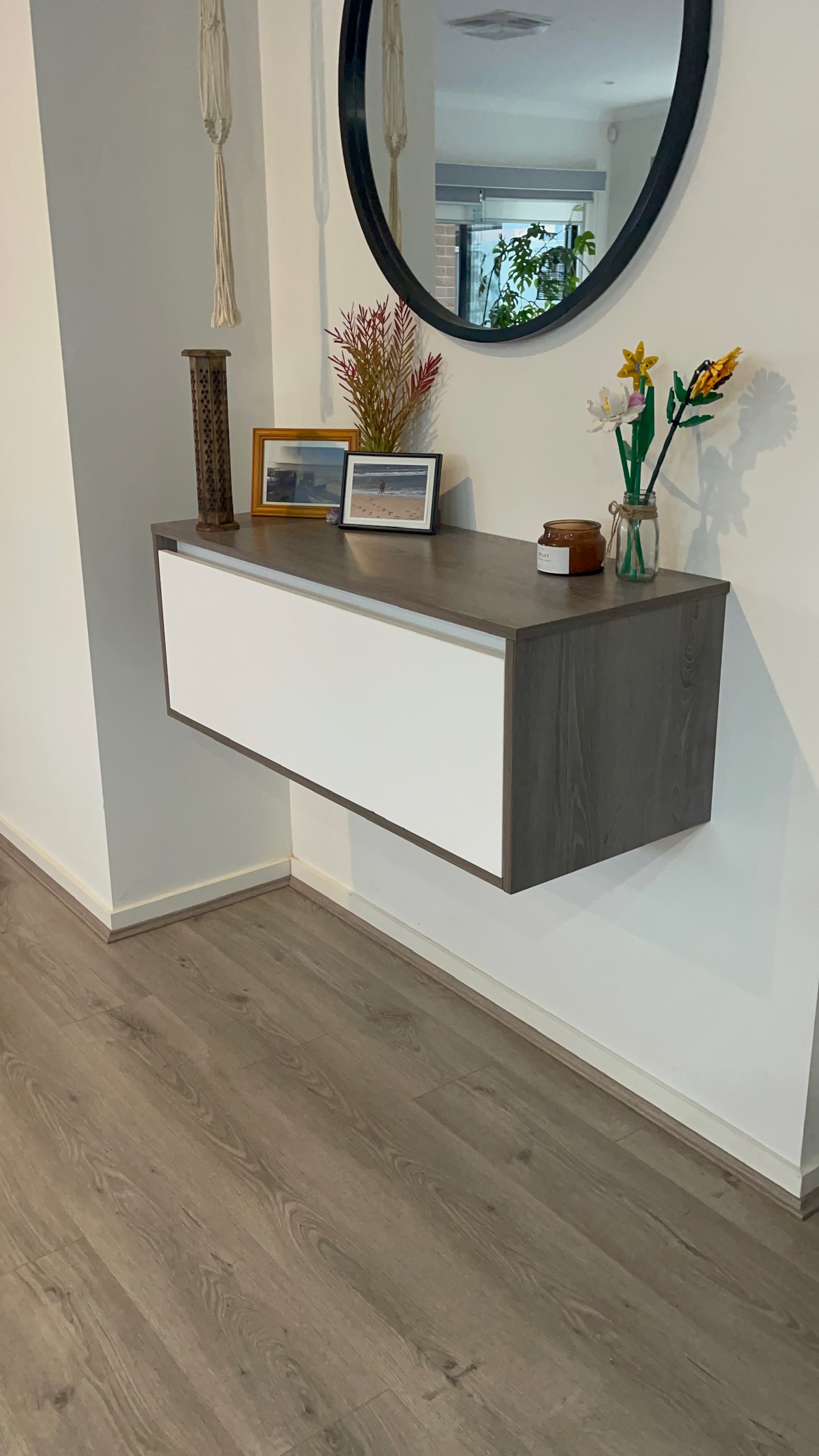 Custom Floating Hallway Table