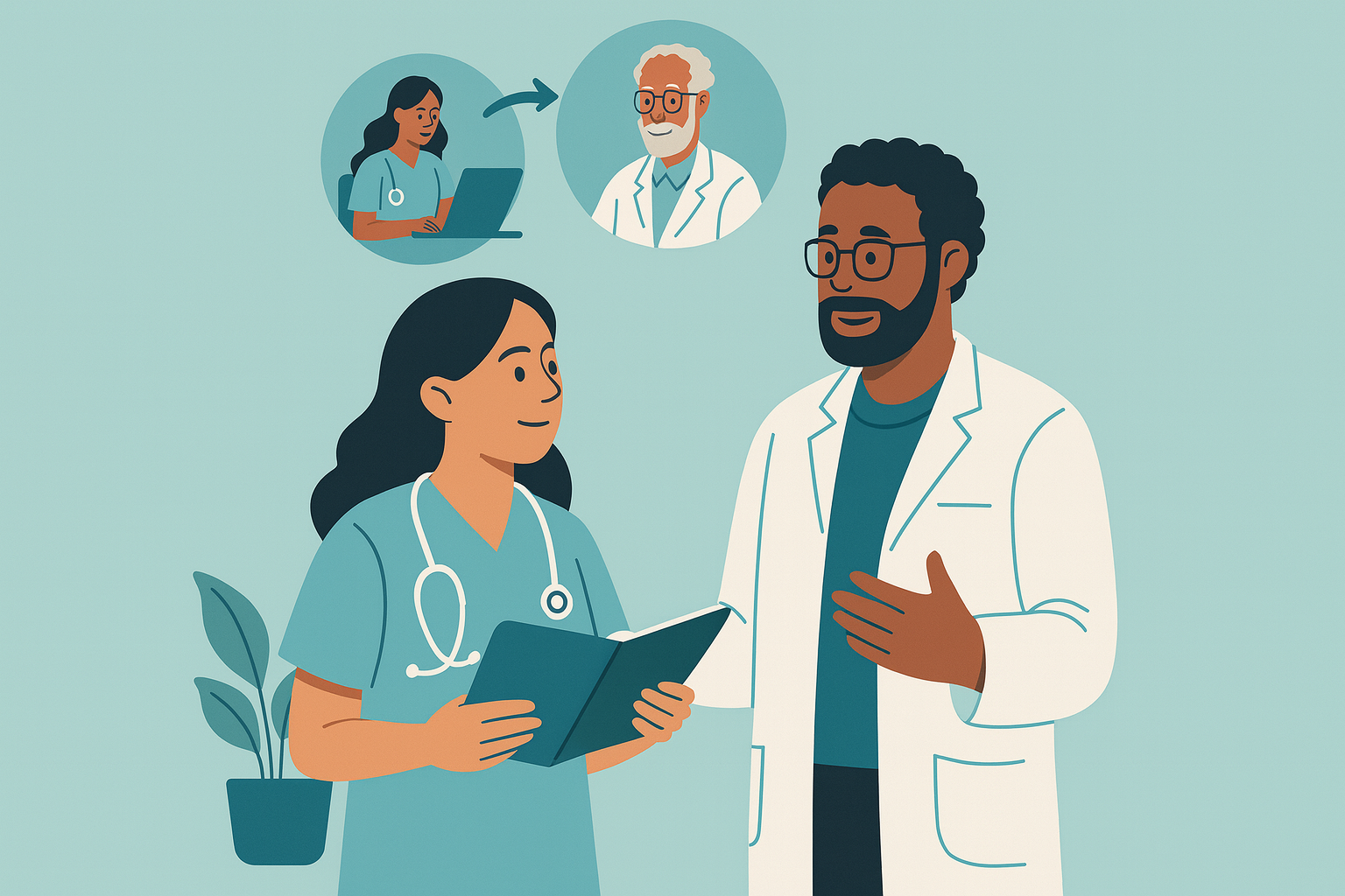 A diverse group of students and mentors collaborating in a modern educational setting.