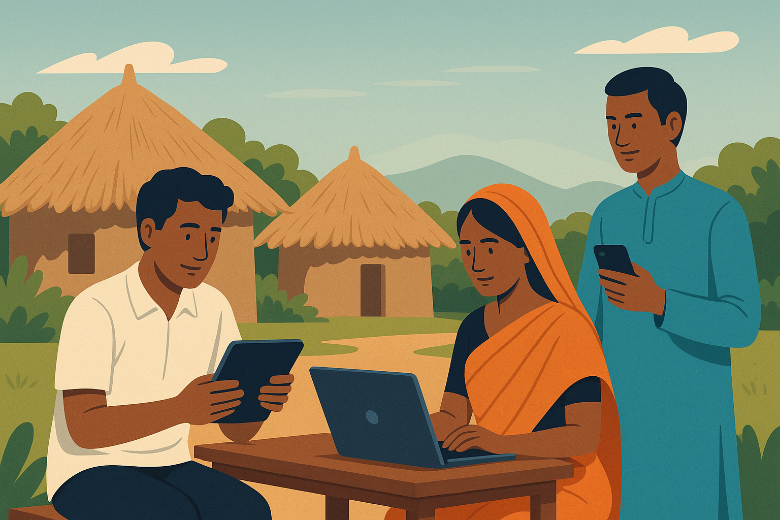 A person holding a smartphone with glowing icons.