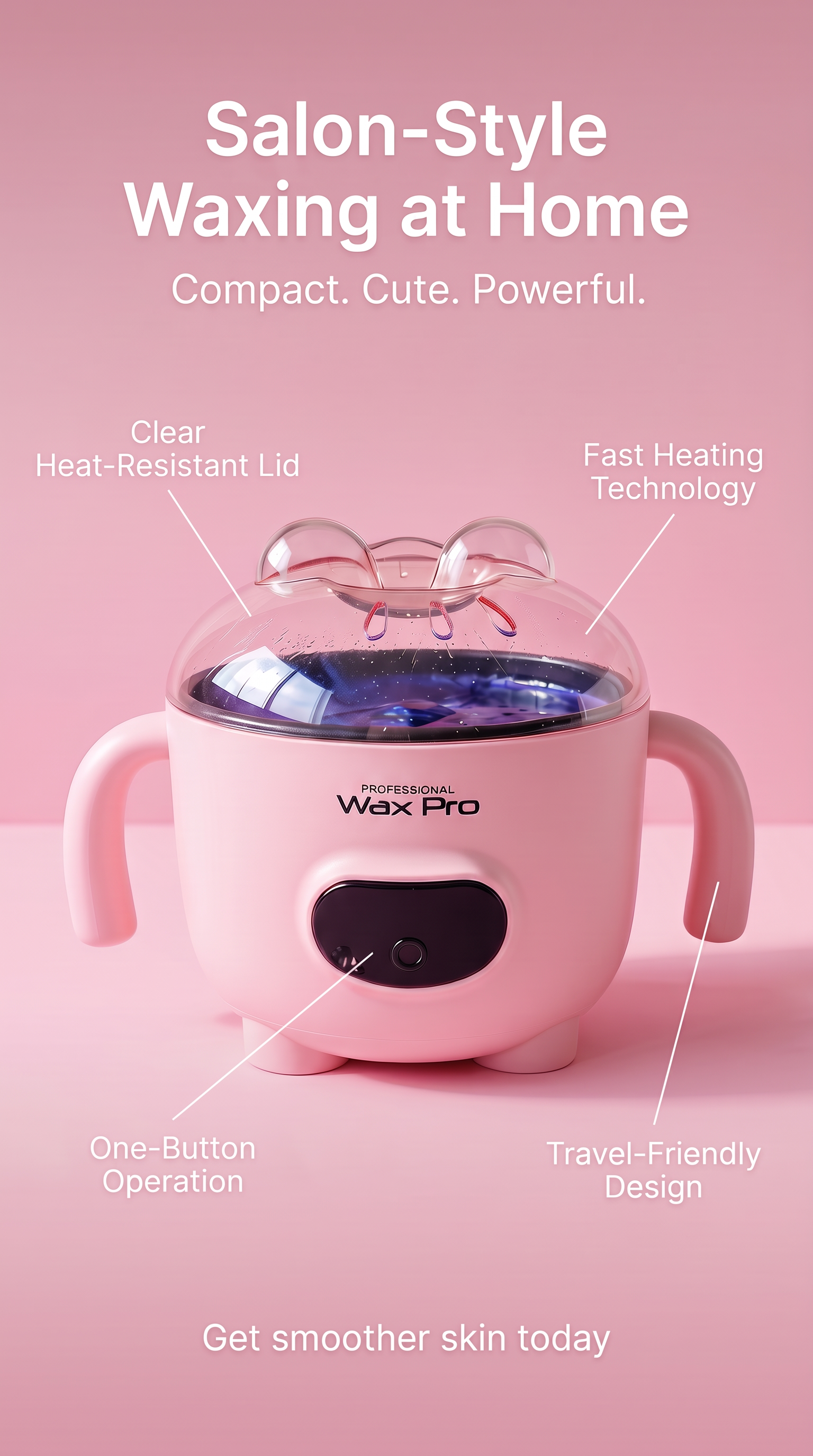 Mini Pink Professional Wax Heater