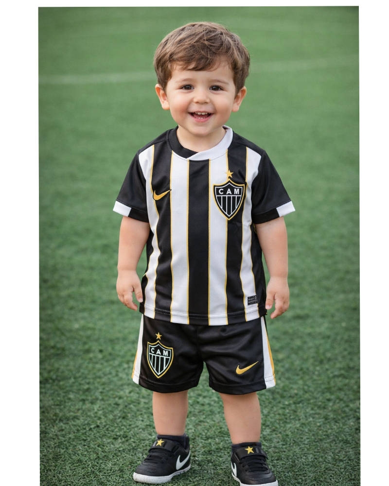 Conjunto Infantil do Atlético listrado 26/27 - Imagem 2