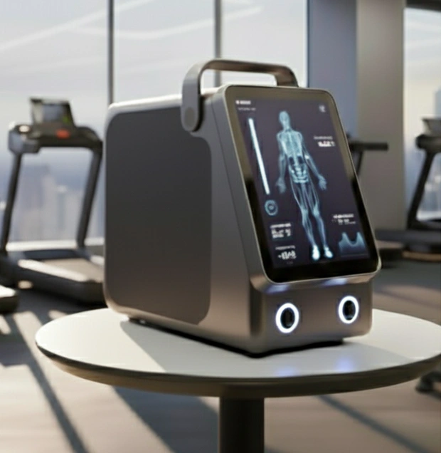 Cooling unit from the side.