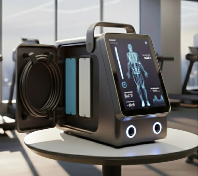 Cooling unit from the back showing ports.