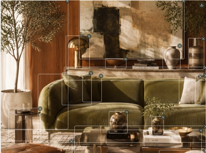 Click furniture to see matching products