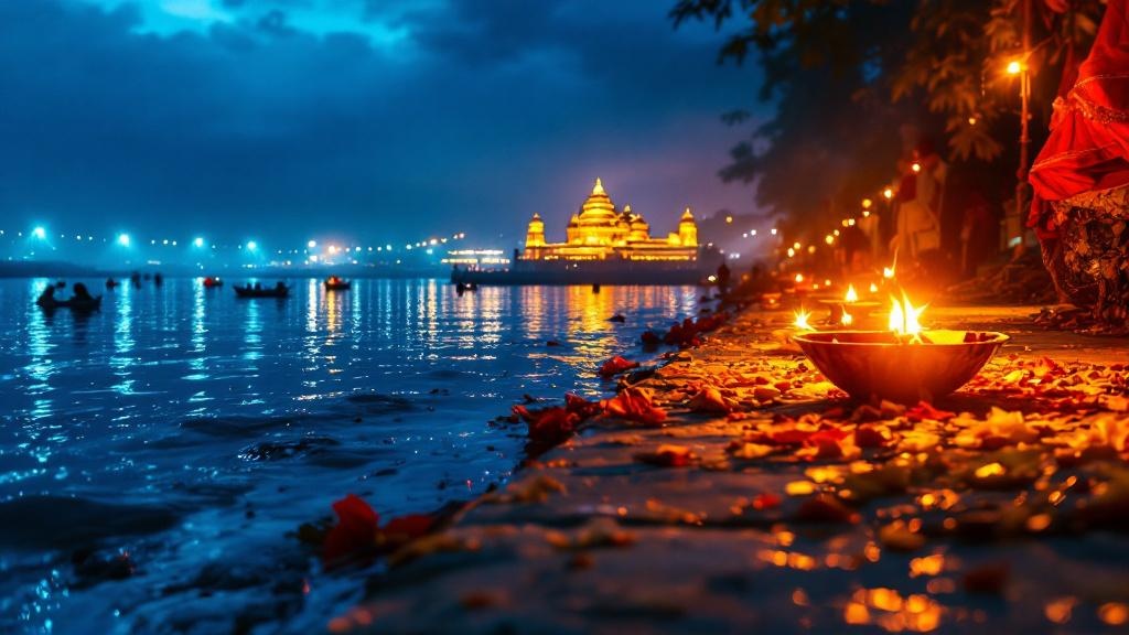 Maheshwar Riverfront Ahilya Ghat Evening Aarti