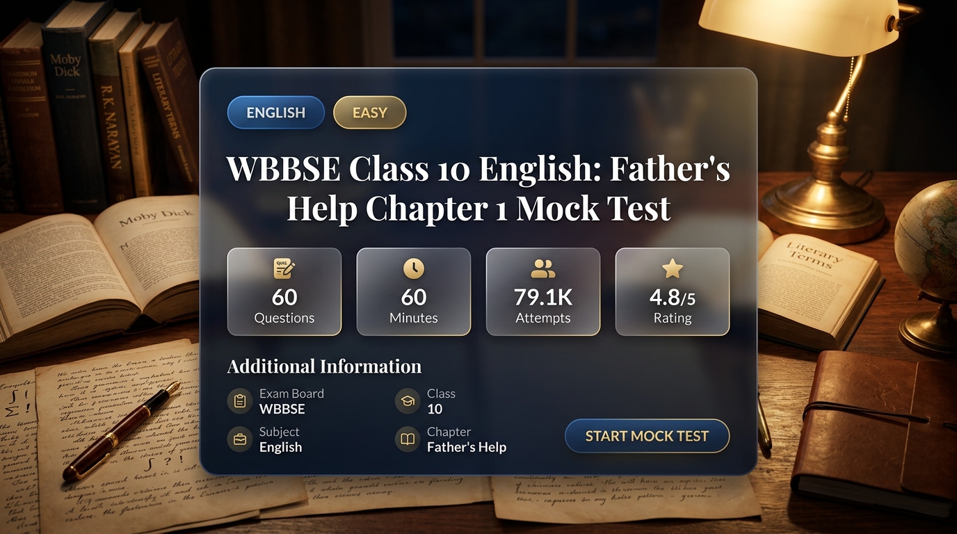 WBBSE Class 10 English: Father's Help Chapter 1 Mock Test