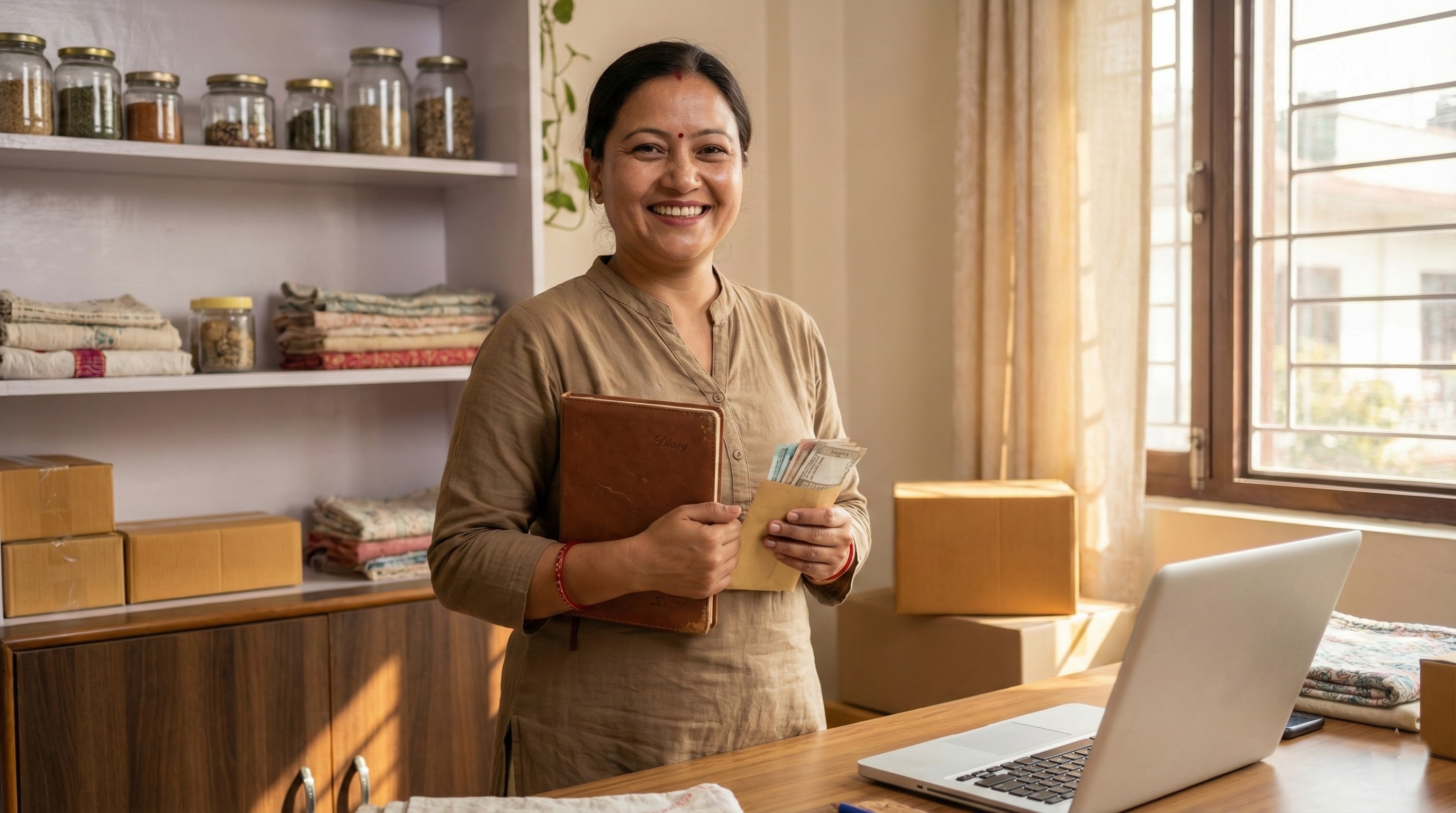 A collection of beautiful Nepali handicrafts.