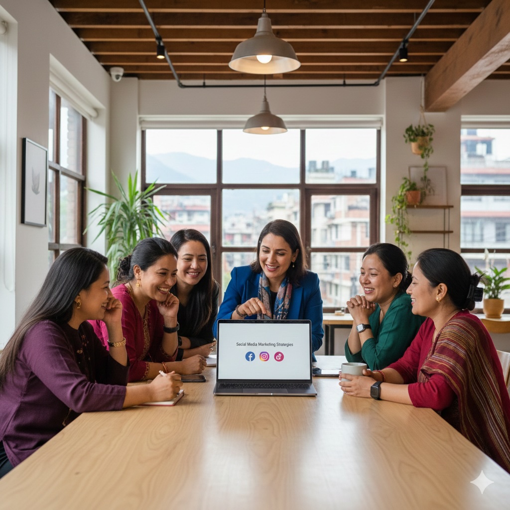 A training session with a group of women.