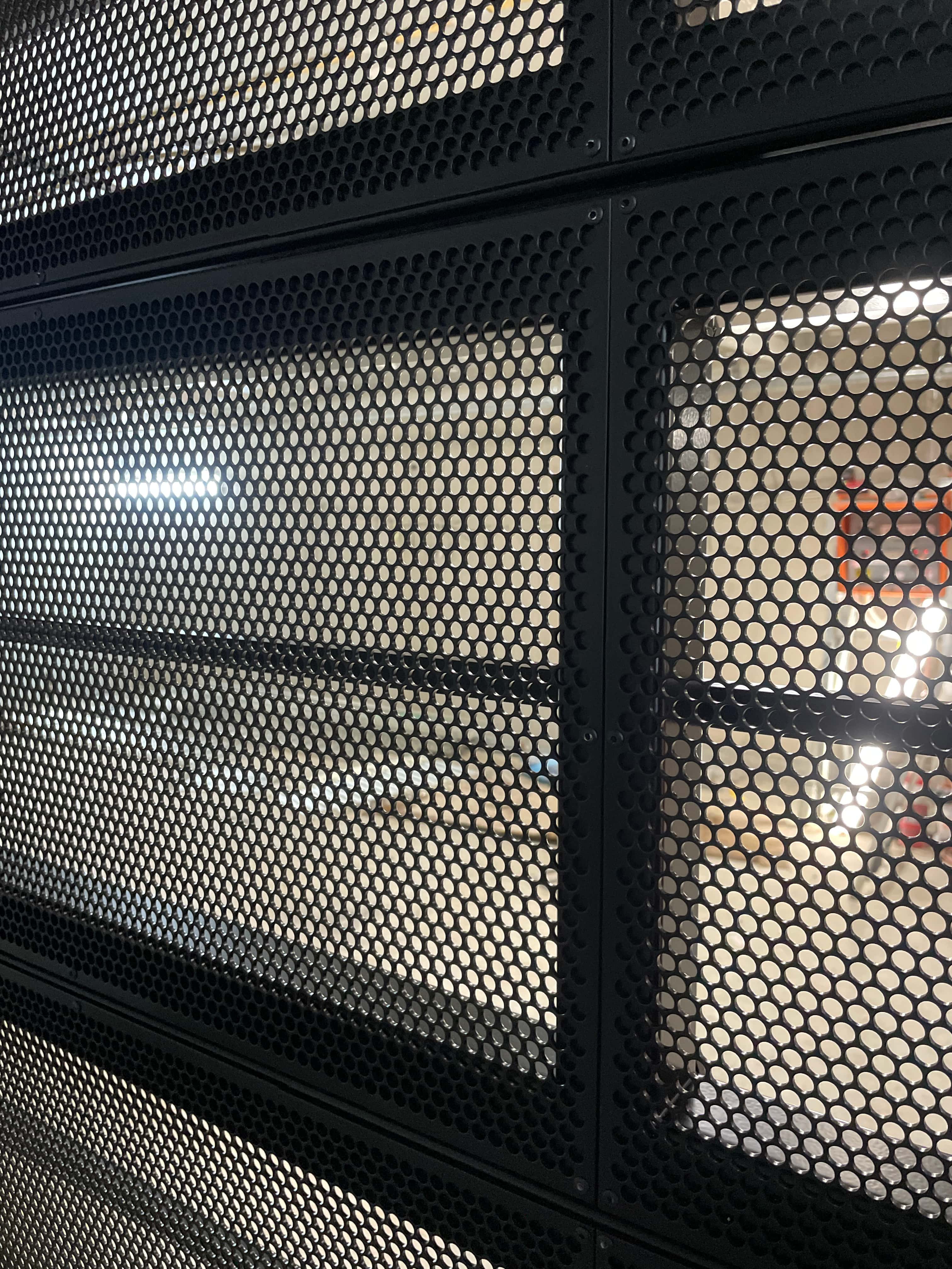 Black Mesh Bar Grille detail view.