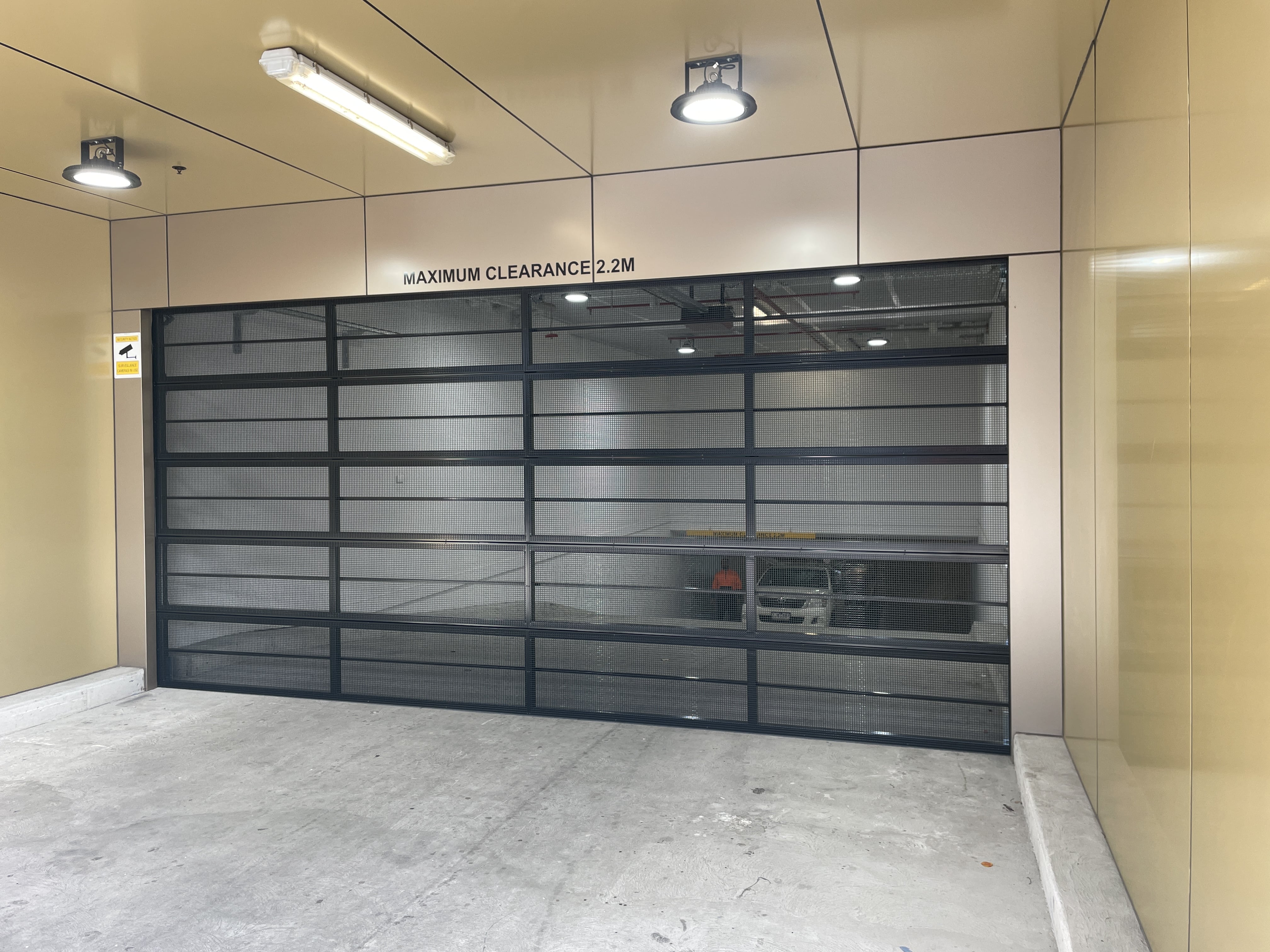 Black Square Mesh Bar Grille.