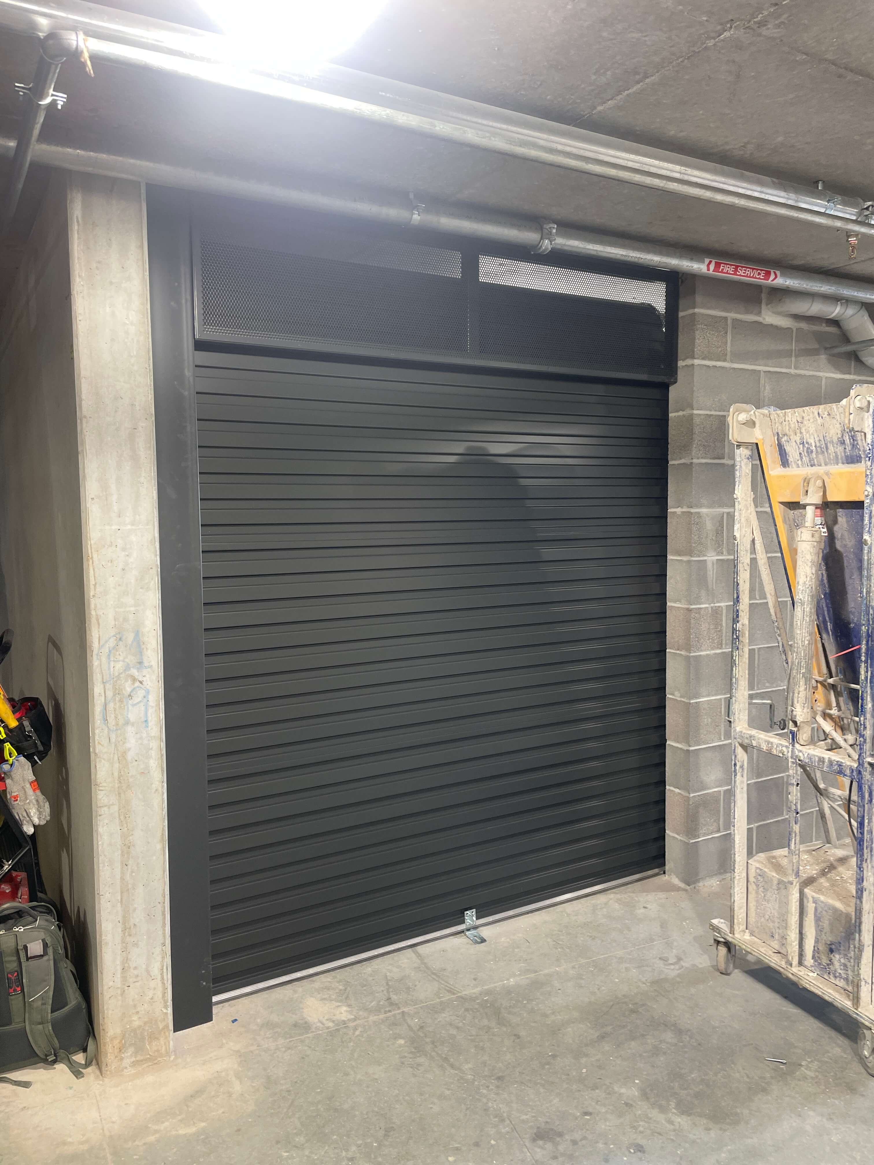 Roller door for Bin Room with Fascia.