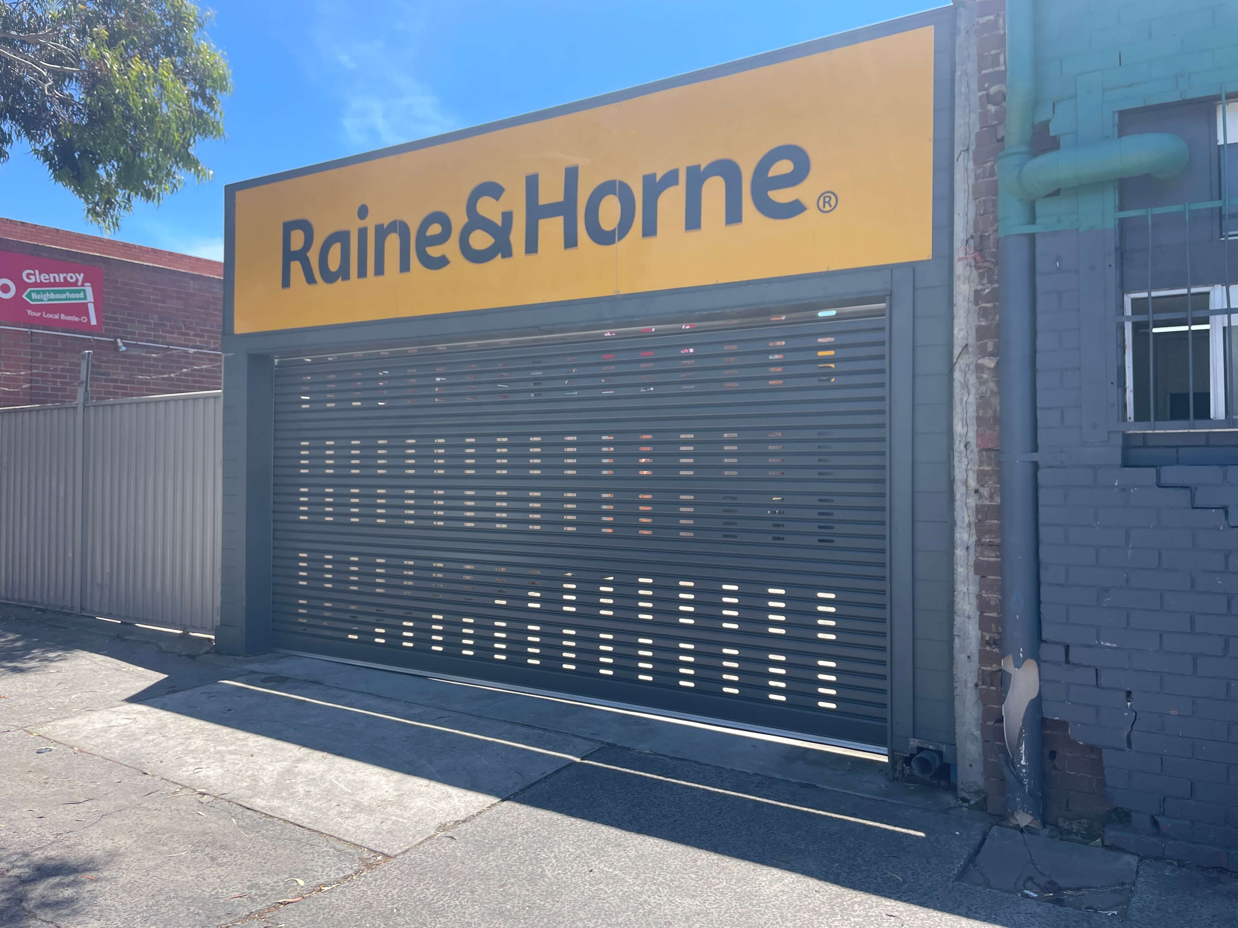 Slotted Roller Door installation.