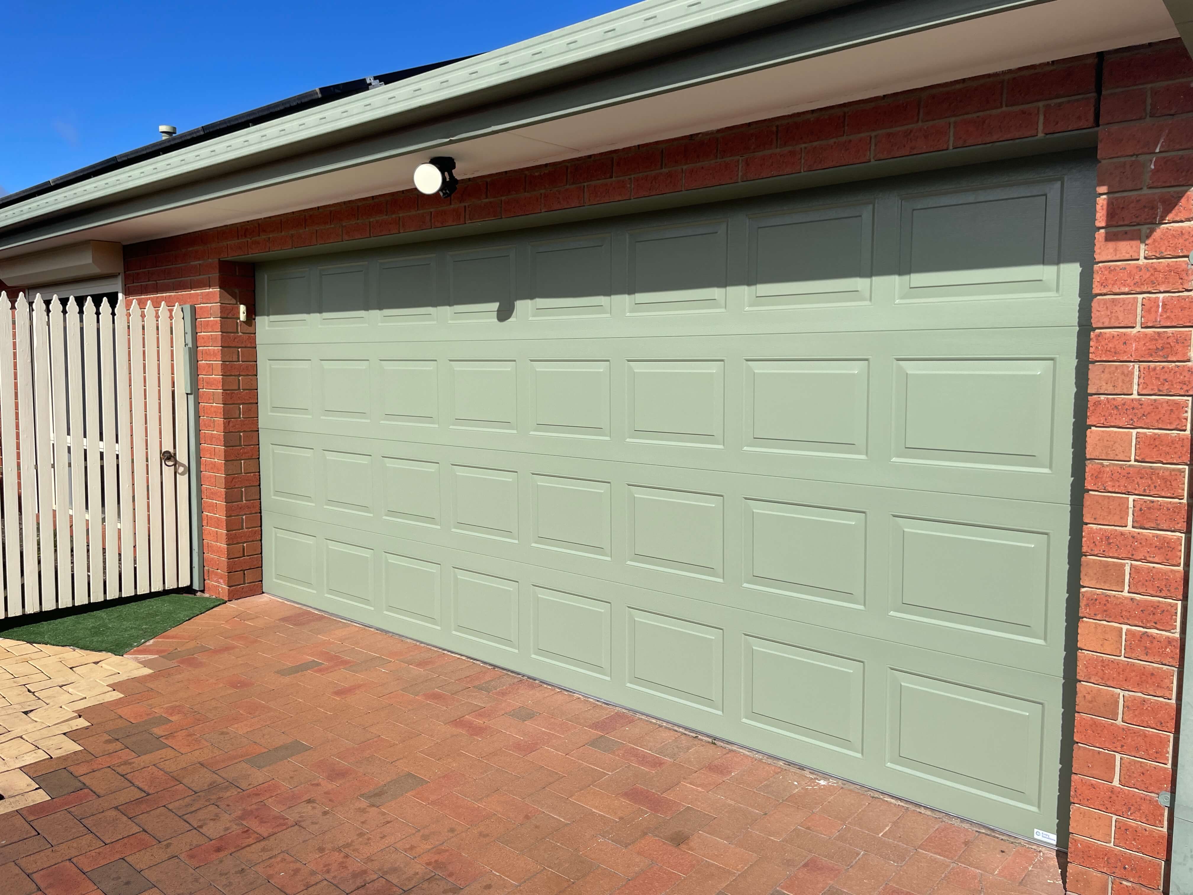 Oxford Pale Eucalyptus Sectional Door.