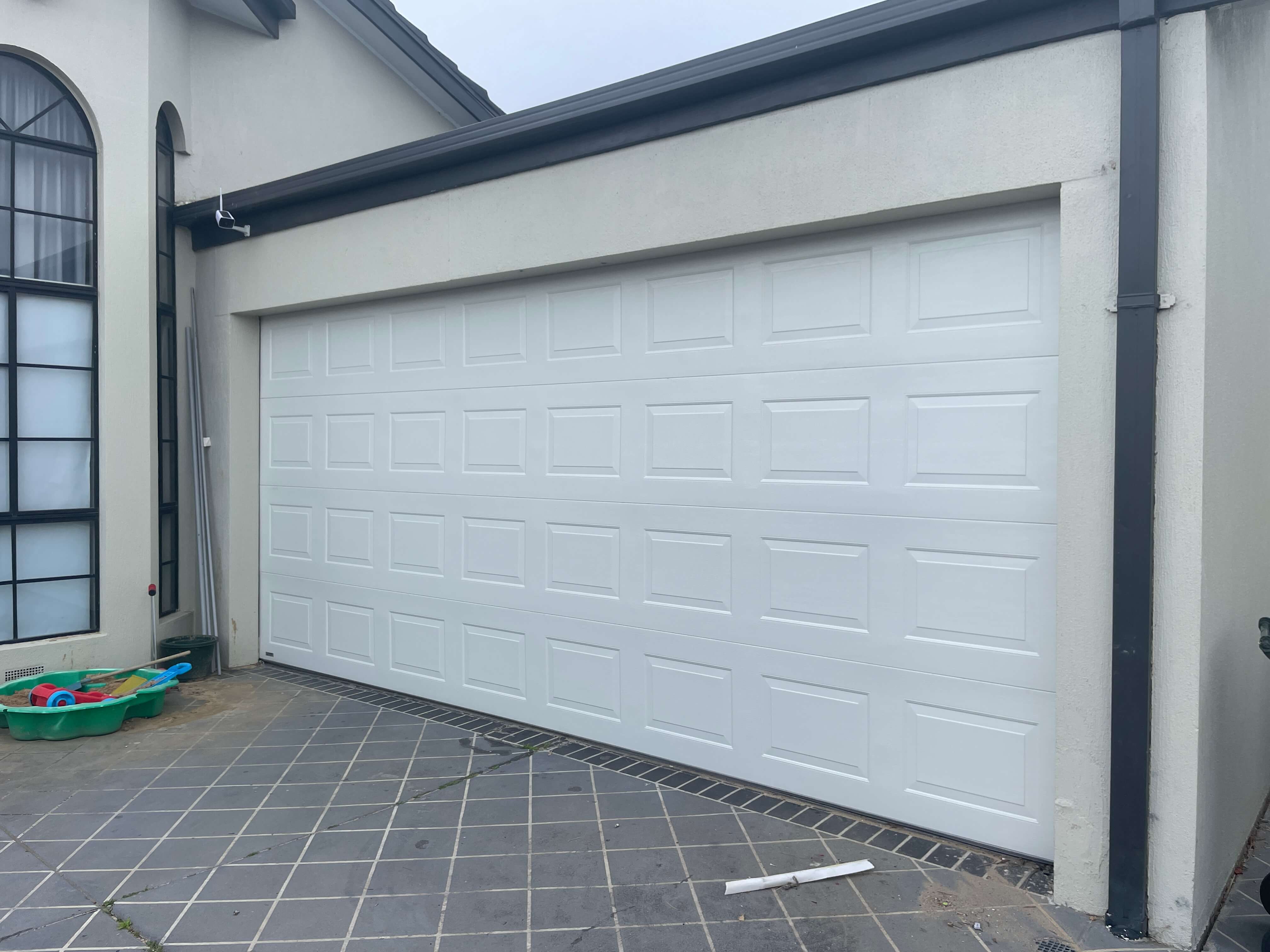 Oxford Surfmist Sectional Door installation.