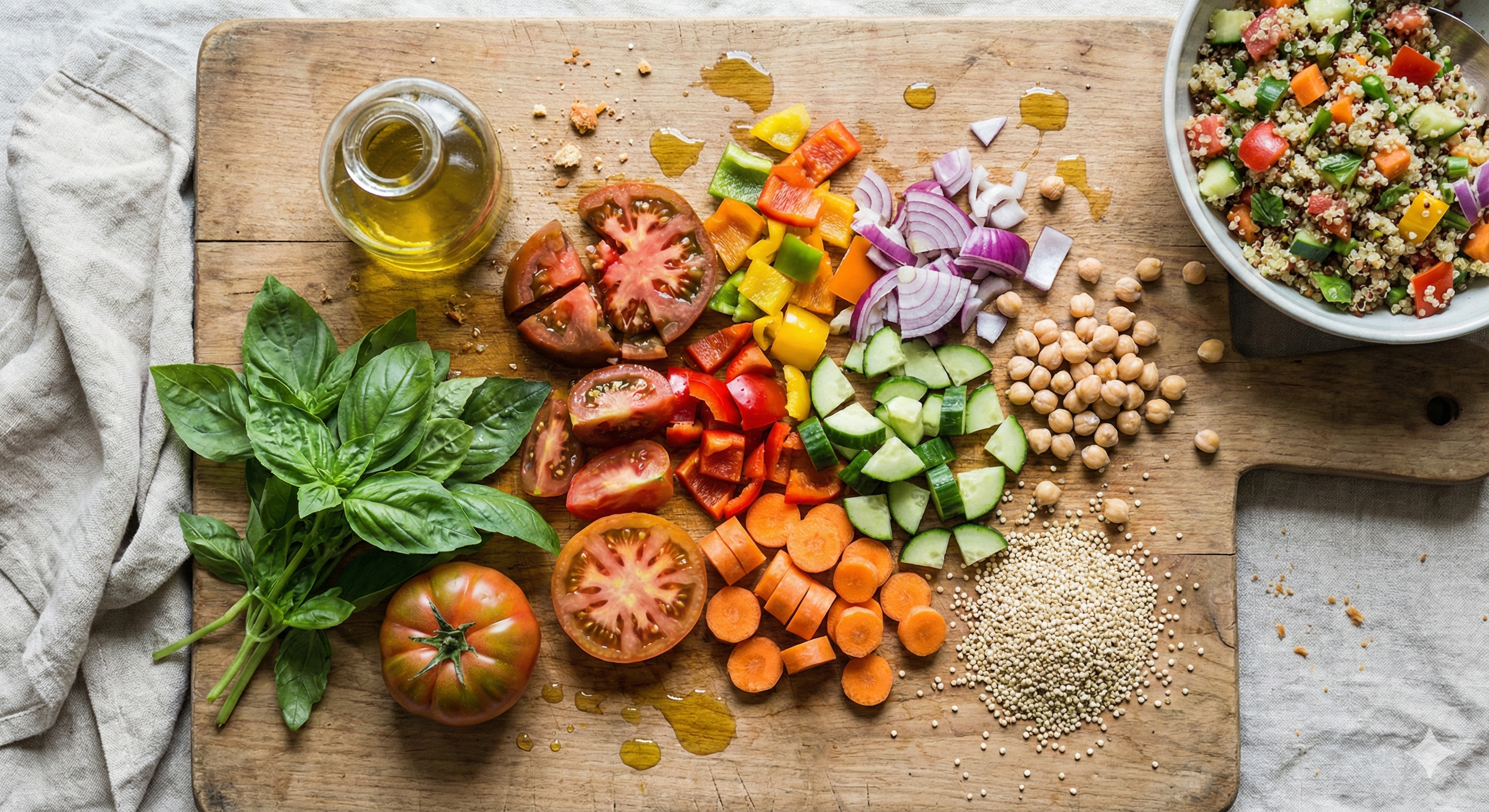 Rainbow Quinoa Salad with Chickpeas