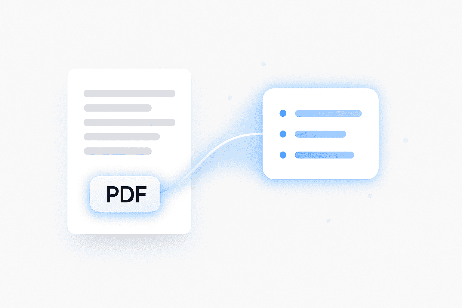 A long document being transformed into a concise summary.