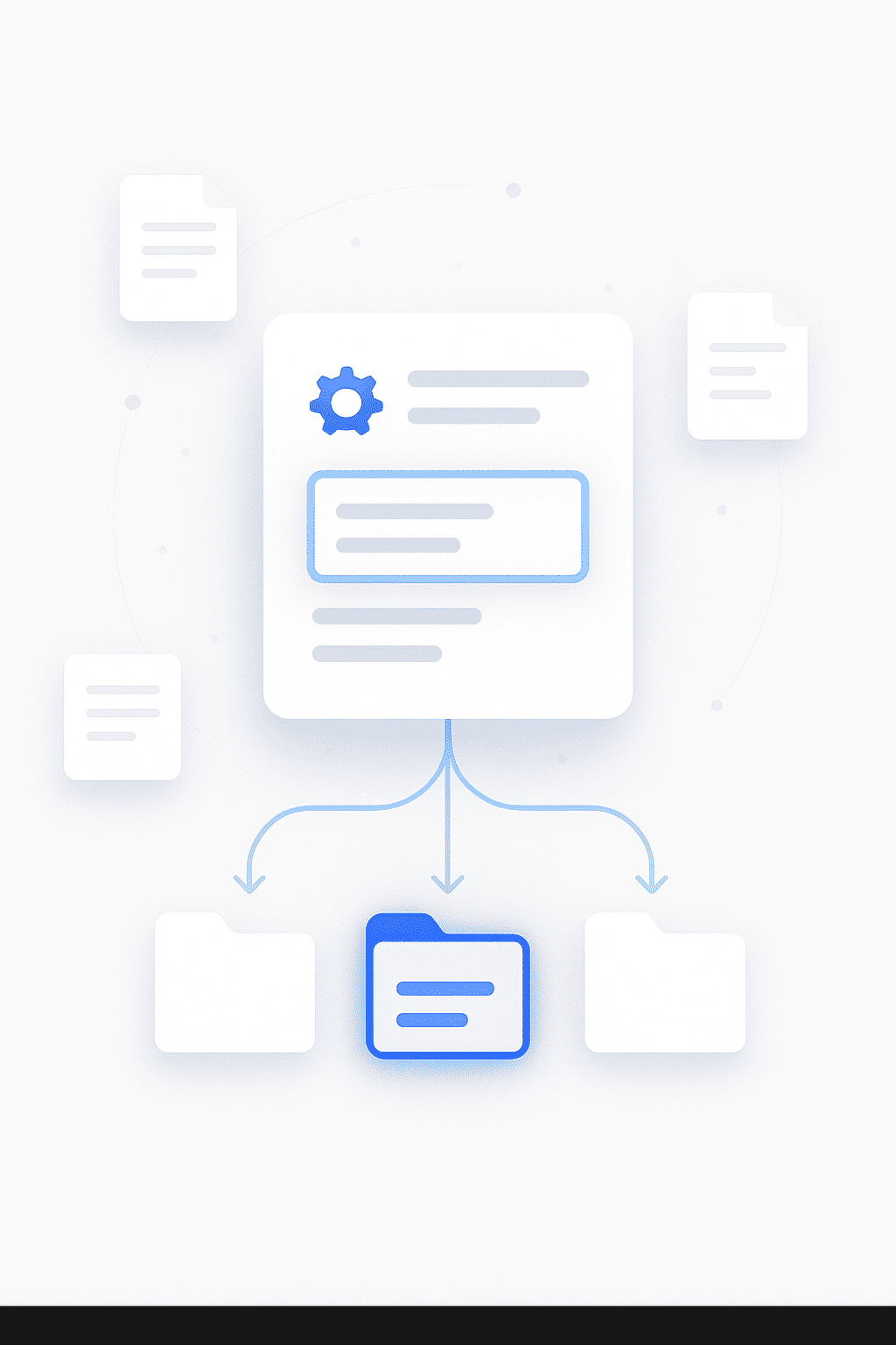 Visual representation of automated workflows and custom rules.