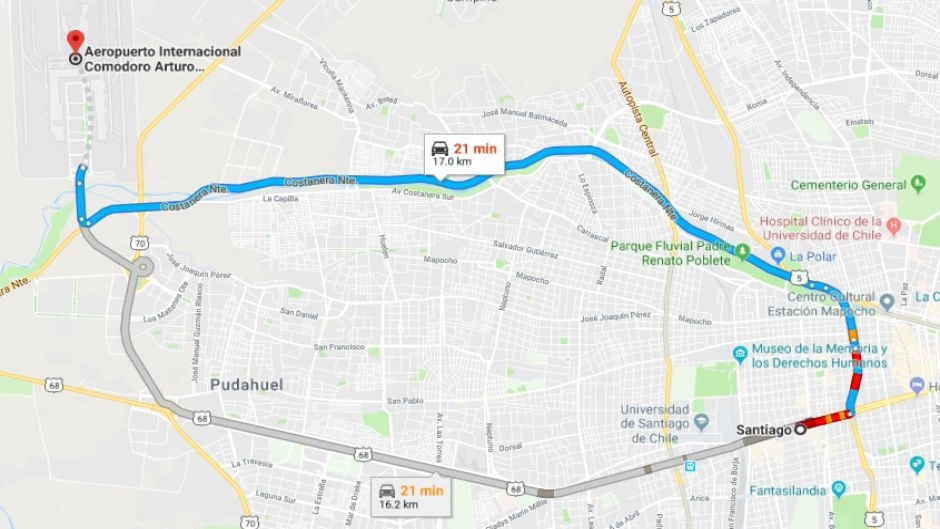 Transfer Privado: Aeropuerto de Santiago (SCL) a Hotel