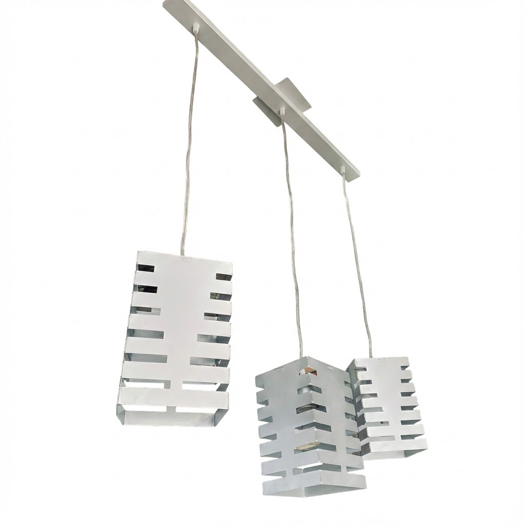 Colgante Gris de 3 Luces Chapa Ferrolux 