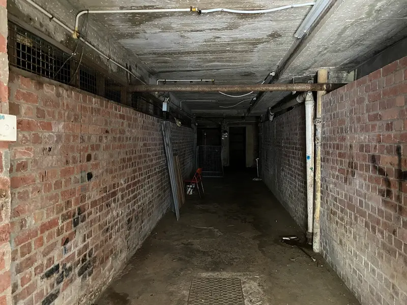 Block 78 and air-raid bunker