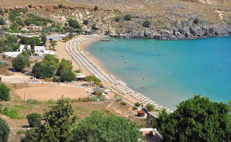 Hauptstrand von Lindos (Megali Paralia)
