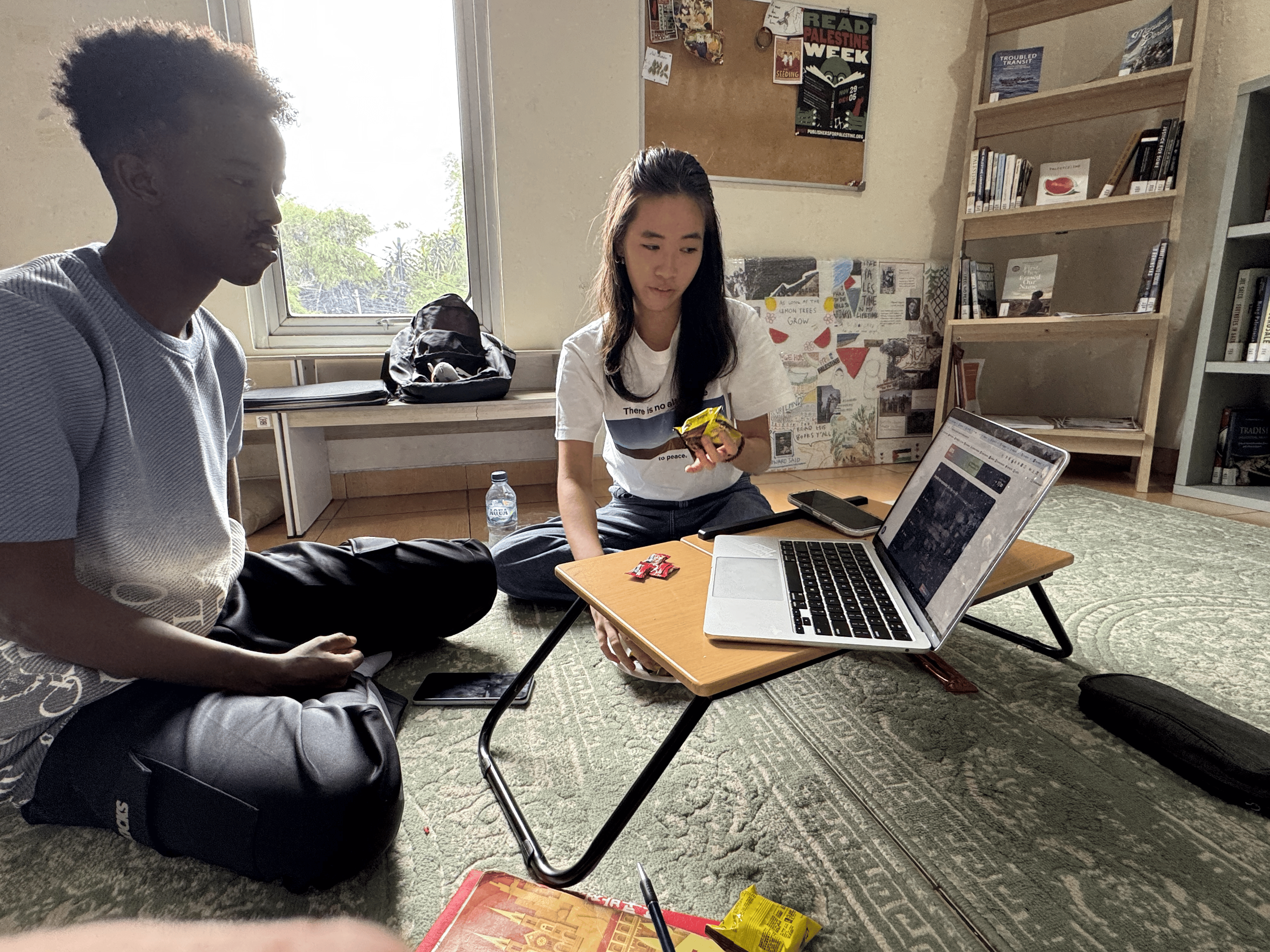 Group of teacher and students