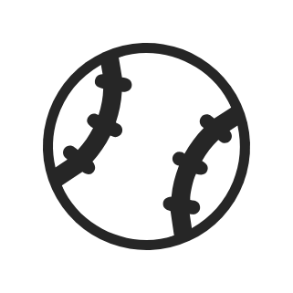 A cool baseball sticker